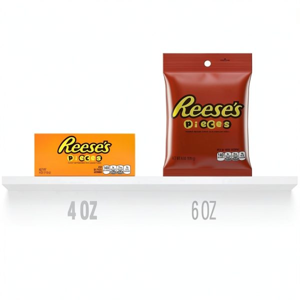 Reese's Pieces Peanut Butter Candy Bulk Case 12 Pack of 4 Ounce Boxes-3