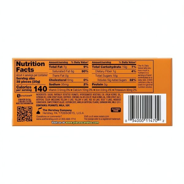 Reese's Pieces Peanut Butter Candy Bulk Case 12 Pack of 4 Ounce Boxes-1